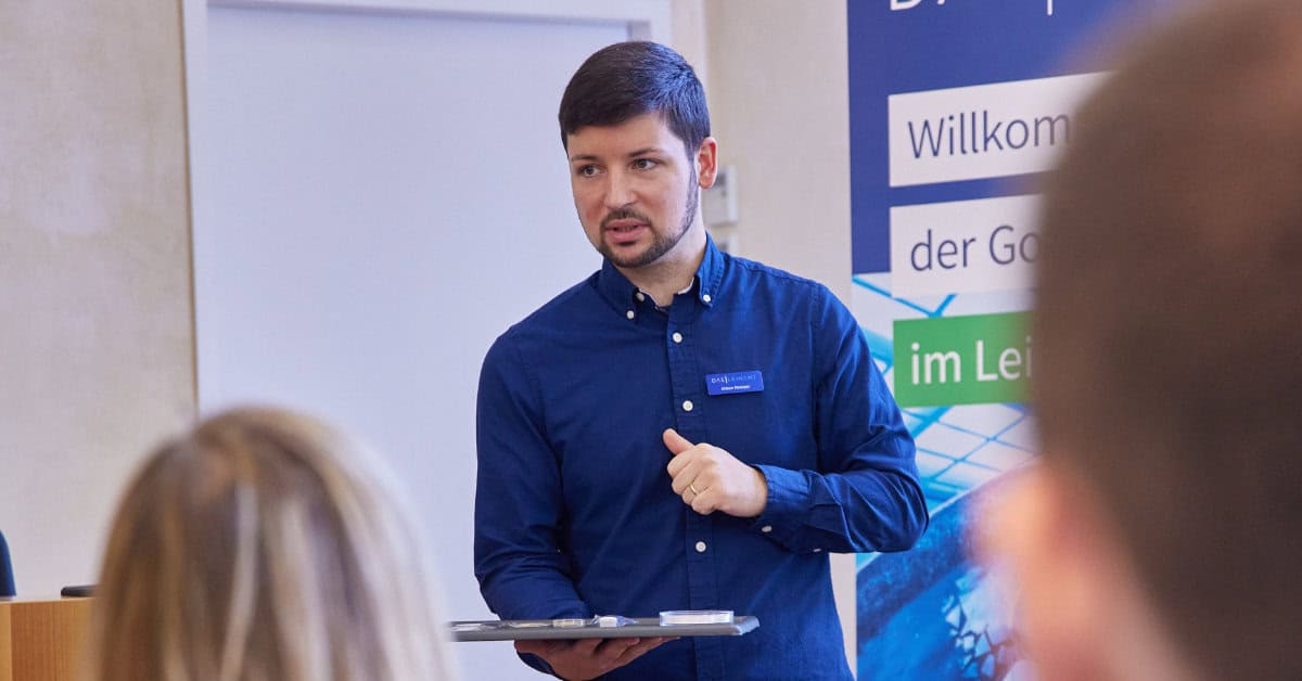 Anton Meinzer bei einem Vortrag im Leihamt